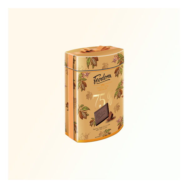 菲德雅75%可可黑巧克力片
135g