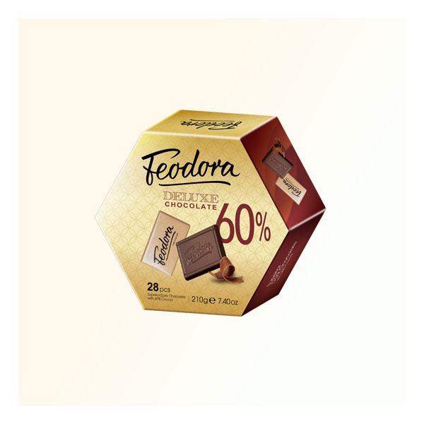 菲德雅60%可可黑巧克力片
210g