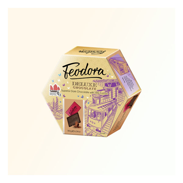 75% 香港主题迷你特苦黑巧克力条
180g