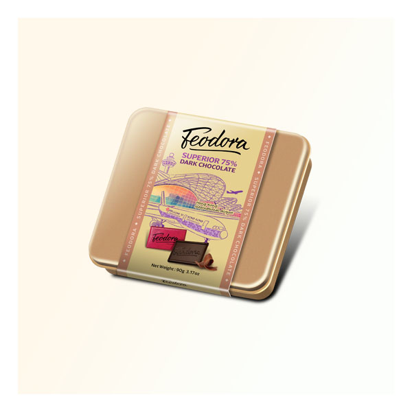 臻选香港主题75%黑巧克力礼罐
90g