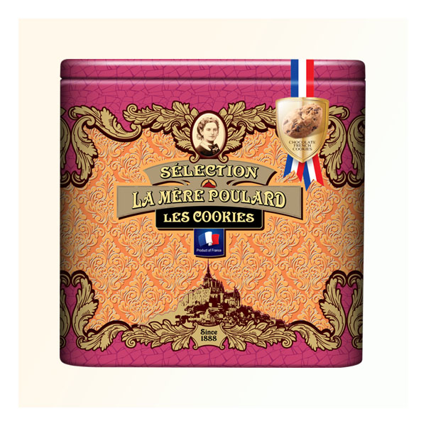 普拉妈妈传统法式黄油巧克力碎曲奇饼干礼罐 – 320g