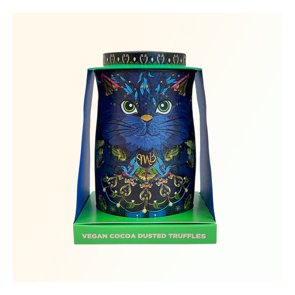 午夜王子猫礼罐 · 纯素可可碎夜语松露巧克力 – 135g