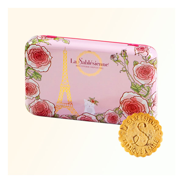「巴黎晨光」迷你铁盒：焦糖脆粒沙布列酥 – 35g