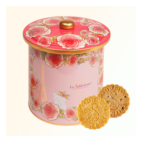 La Sablesienne 巧克力味+黄油味饼干（巴黎香颂圆礼罐）– 250g