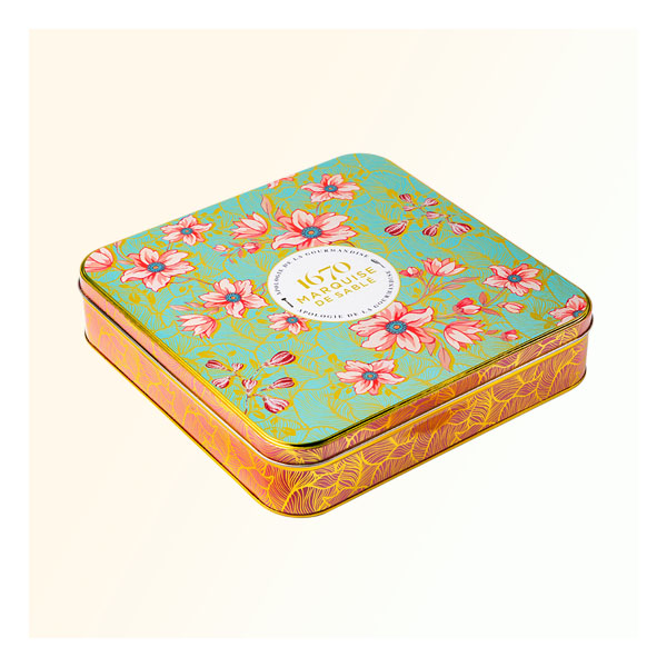 「植物仙子」金属礼盒：原味 / 杏桃 / 巧克力豆 / 焦糖四味沙布列酥 – 400g